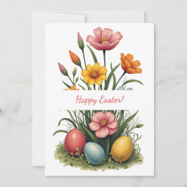 Pasen kaart in zachte pastelkleuren