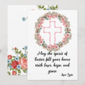 Pasen Kaart: Liefde, Hoop en Grace Aankondiging (Voorkant / Achterkant)