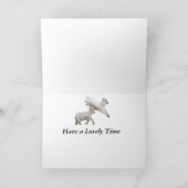 Pasen kaart met lammetjes in de lente (Binnen)