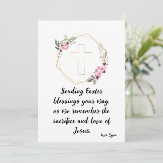 Pasen:  Kaart met liefde (Staand voorkant)