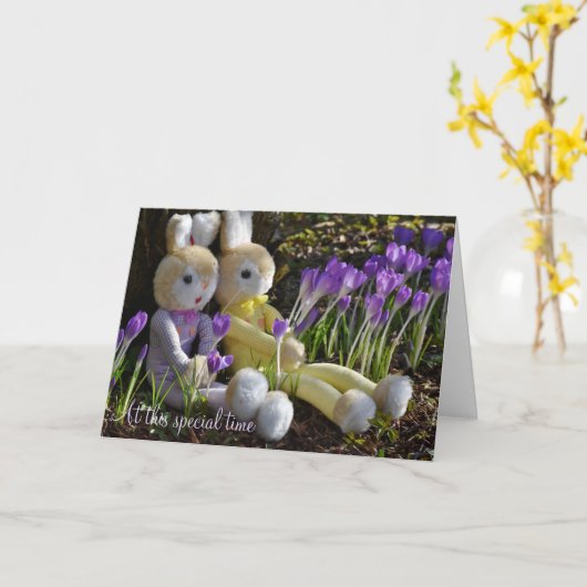 Pasen Kaart-Op deze speciale tijd Kaart (Gele Bloem)