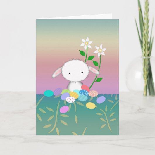 Pasen Kaart Schaap Konijn (Voorkant)