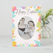 PASEN KAART schattig eenvoudig blij foto (Staand voorkant)