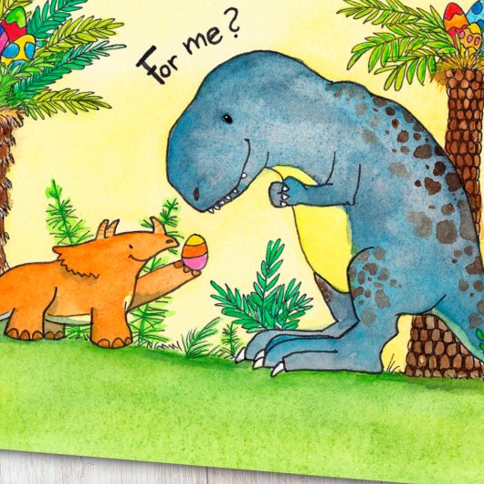 Pasen kaart van dinosauriërs door Nicole Janes