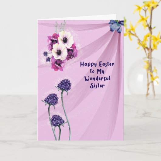 Pasen Kaart voor je geweldige zuster (Gele Bloem)