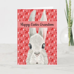 Pasen Kaart voor je kleinzoon met Bunny