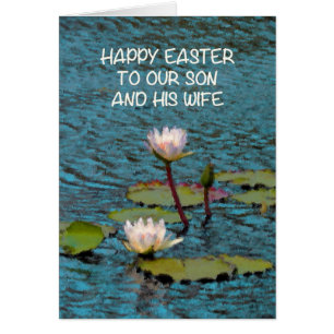 Pasen Kaart voor Sun en zijn vrouw Water Lilies