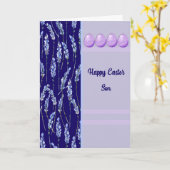 Pasen Kaart voor Zoon met eieren (Gele Bloem)