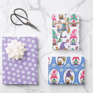 Pasen Kabouters en Bloemen Inpakpapier Vellen