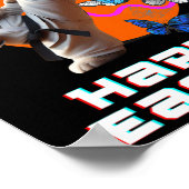 Pasen Karate Konijn Poster (Hoek)