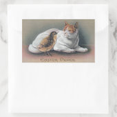 Pasen Kat en Chick Rechthoekige Sticker (Tas)
