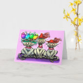 Pasen Katten Kaart (Gele Bloem)