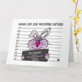 Pasen Kerstkaart van de Paashaas Kaart (Gele Bloem)