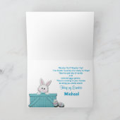 PASEN - KINDER - PERSONALISEER HUN NAAM / KONIJN / FEESTDAGEN KAART (Binnen)