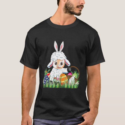 Pasen Kinder Schaap Kostuum Shirt Schattige Pasen (Voorkant)