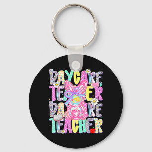 Pasen Kinderdagverblijf Leraar Cute Kleurrijk Lent Sleutelhanger