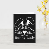 Pasen Kinderloze Bunny Lady Bunny Lover Reddingsbr Kaart (Gele Bloem)