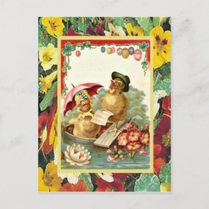  Pasen, Kip in een boot Feestdagenkaart