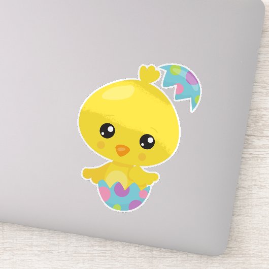 Pasen, kippen, Baby, paaseieren Sticker (Detail)