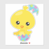 Pasen, kippen, Baby, paaseieren Sticker (Vel)