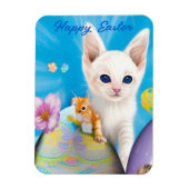 Pasen Kitten Flowers en Eieren Magneet (Verticaal)