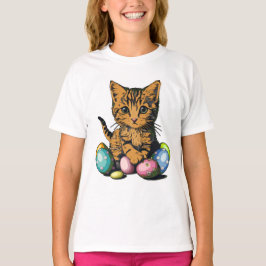 Pasen Kitten Schilderkat of Tabby Oranje Kitten   T-shirt