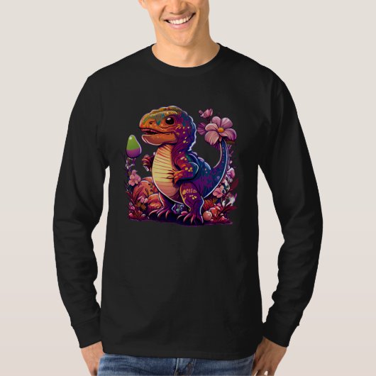Pasen klaar Dinosaur met feestelijke Rex voor Jong T-shirt (Voorkant)