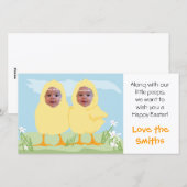 Pasen kleine kuikentjes - Fotokaart Feestdagenkaart (Voorkant / Achterkant)
