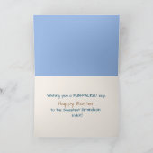 Pasen, kleinzoon, drukke kleine konijnen kaart (Binnen)