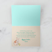 Pasen, kleinzoon, konijnentuinieren, hek kaart (Binnen)