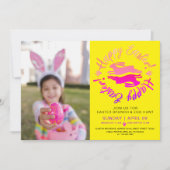 Pasen Kleurrijke Brunch Egg Hunt Bunny Foto Kaart (Voorkant)