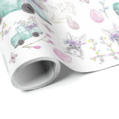 Pasen kleurrijke hand geschilderd cadeaupapier (Rol Hoek)