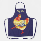 Pasen, kleurrijke kip uit het Boerderij Schort (Voorkant)