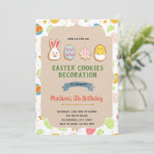 Pasen koekjes decoratie verjaardag Uitnodiging (Staand voorkant)
