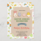 Pasen koekjes decoratie verjaardag Uitnodiging (Voorkant / Achterkant)