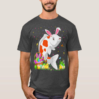 Pasen Koi Fish Bunny Egg Hunting Koi Paasunda T-shirt