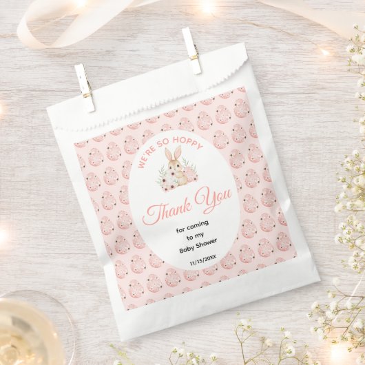 Pasen Konijn Baby Shower Bedankzakje (Geknipt)