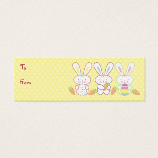 Pasen Konijn Cadeautags Mini Visitekaartjes (Voorkant)