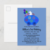 Pasen Konijn Ei Auto #2 Uitnodigingskaart Uitnodiging Briefkaart (Voorkant / Achterkant)