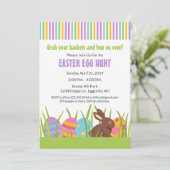 Pasen Konijn Eieren Jacht Uitnodiging (Staand voorkant)