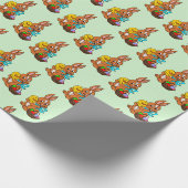 Pasen Konijn en Kuiken Cadeauverpakkings Papier (Hoek)