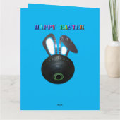 Pasen Konijn Graszegel Griekkaart Kaart (Achterkant)