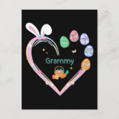 Pasen Konijn Hart Pasen Ei Oma Familienaam Briefkaart (Voorkant)