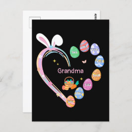 Pasen Konijn Hart Pasen Ei Oma Familienaam Briefkaart