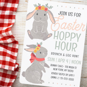 Pasen Konijn Hoppy Hour Brunch en Ei Hunt Kaart