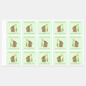 Pasen Konijn Konijn en Narcis bloem Aangepast Labels (Vel)