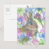 Pasen Konijn Lente Tuin Feestdagenkaart (Voorkant / Achterkant)