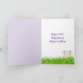 Pasen Konijn met Muts Feestdagen Kaart (Binnen)