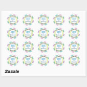 Pasen Konijn Officiële Stempel Speciale Levering Ronde Sticker (Vel)