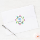 Pasen Konijn Officiële Stempel Speciale Levering Ronde Sticker (Envelop)